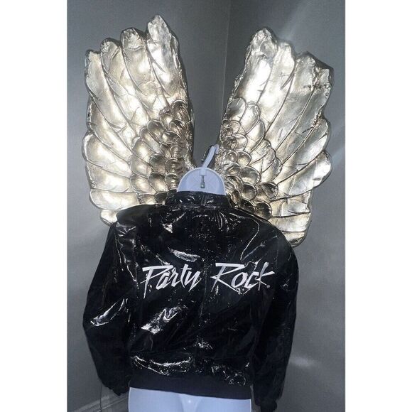 Rare LMFAO Sorry For Party Rockin Patent jacket Grunge, Rock, Metal,small - Picture 5 of 16